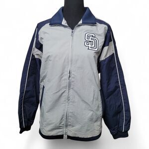 Vintage San Diego Padres Windbreaker Jacket Majestic Authentic Women's MLB Large